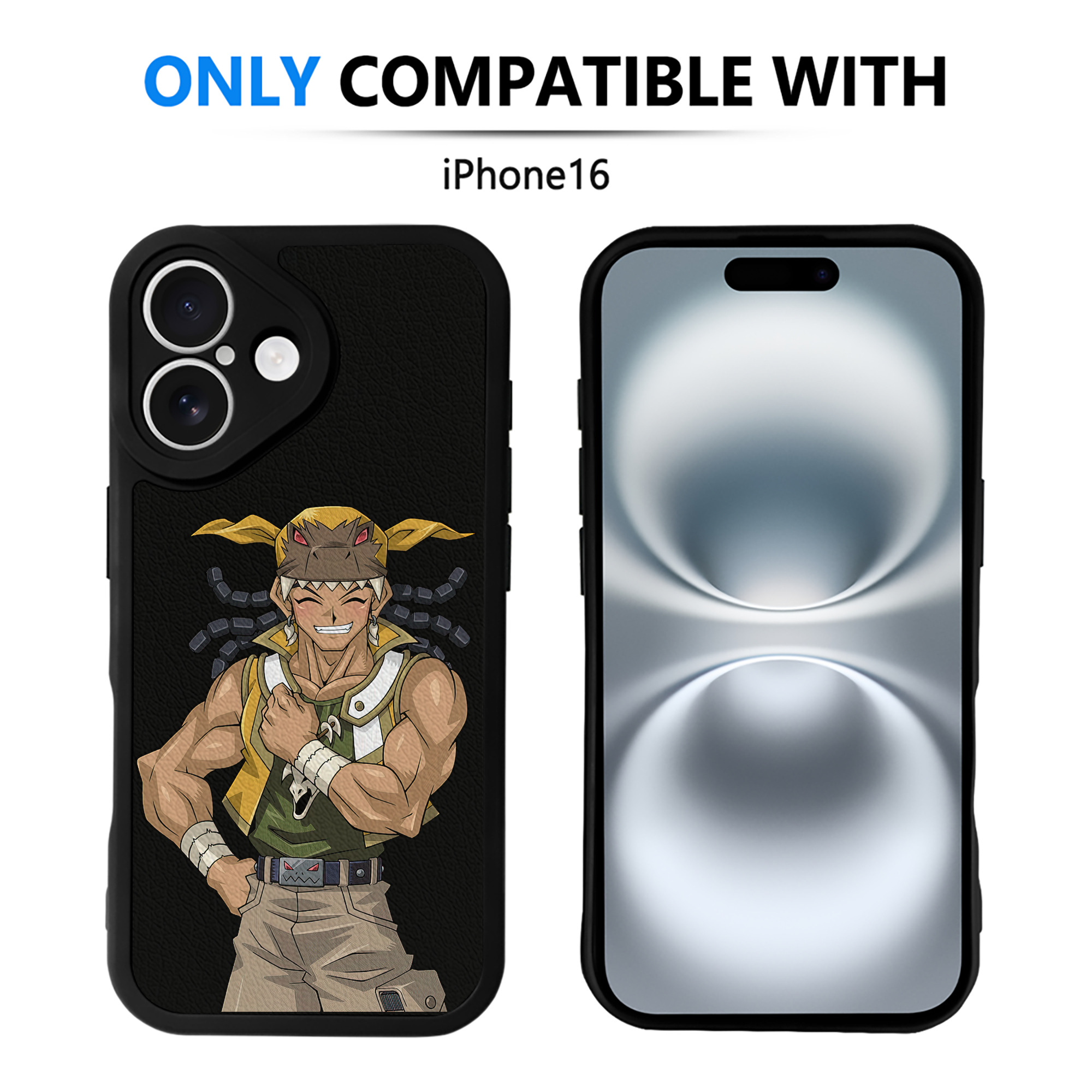 遊☆戯☆王 Yu-Gi-Oh! 【iPhone 16シリーズ対応】シリコンスマホケース（レザー調） 材質：シリコン